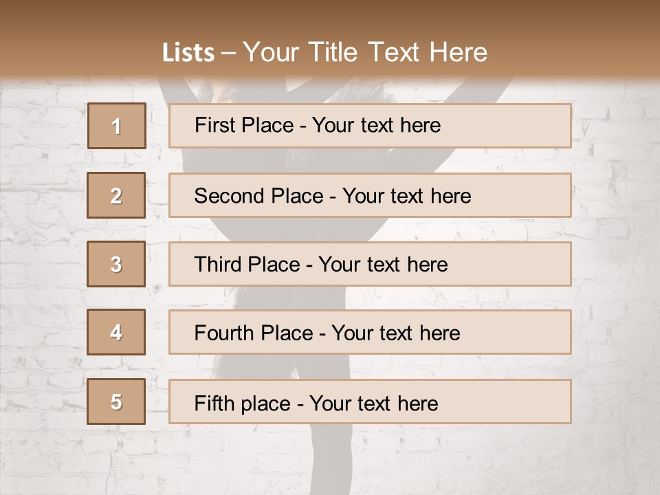 Female Ballerina Motion PowerPoint Template