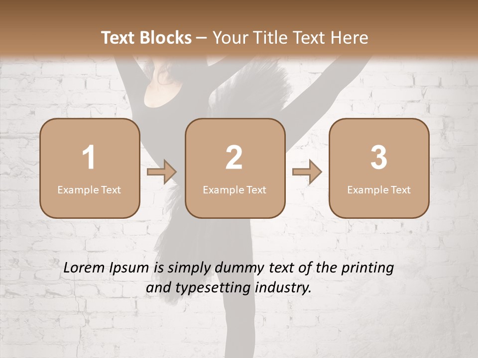 Female Ballerina Motion PowerPoint Template