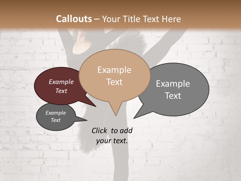 Female Ballerina Motion PowerPoint Template