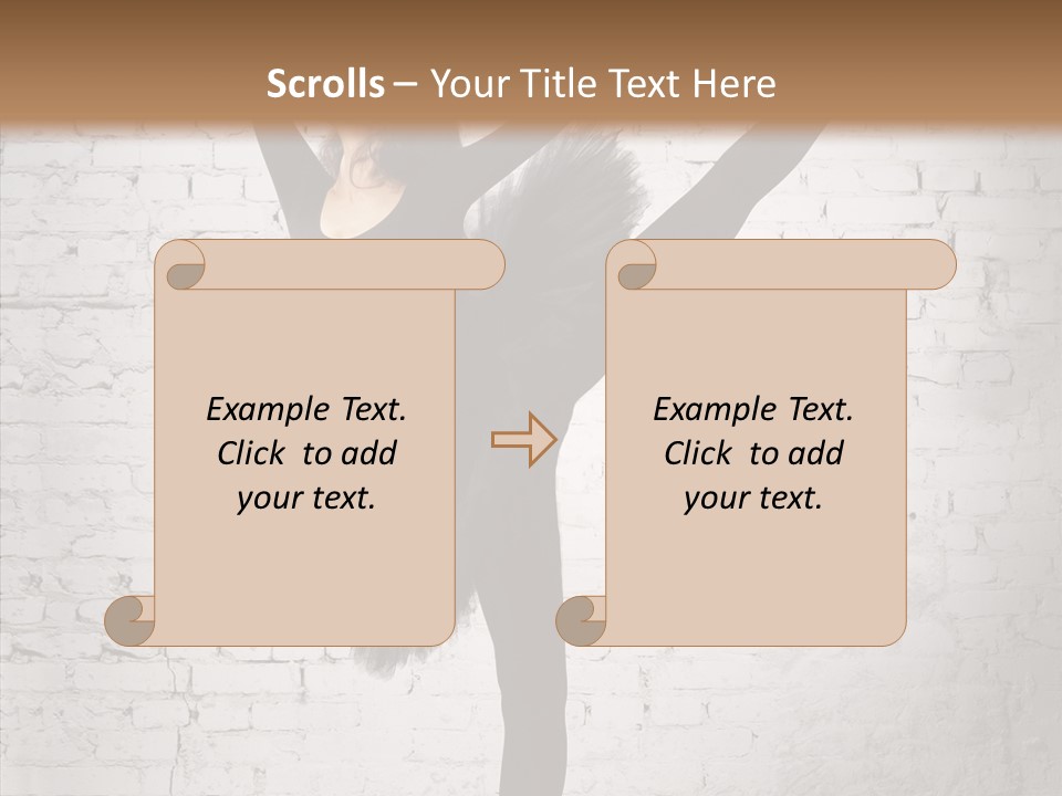 Female Ballerina Motion PowerPoint Template