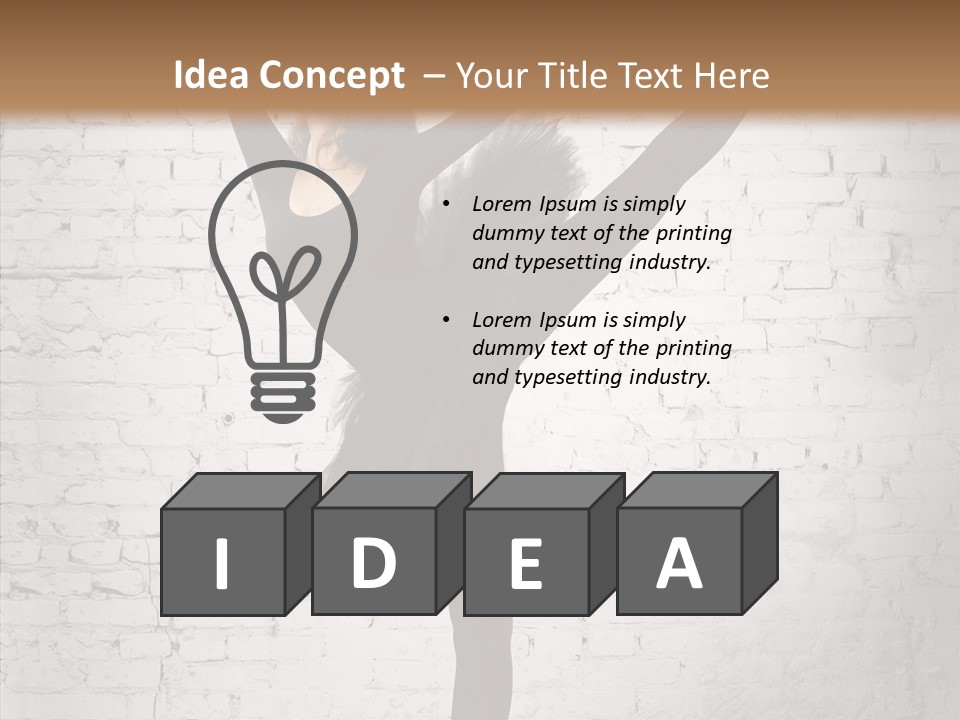 Female Ballerina Motion PowerPoint Template