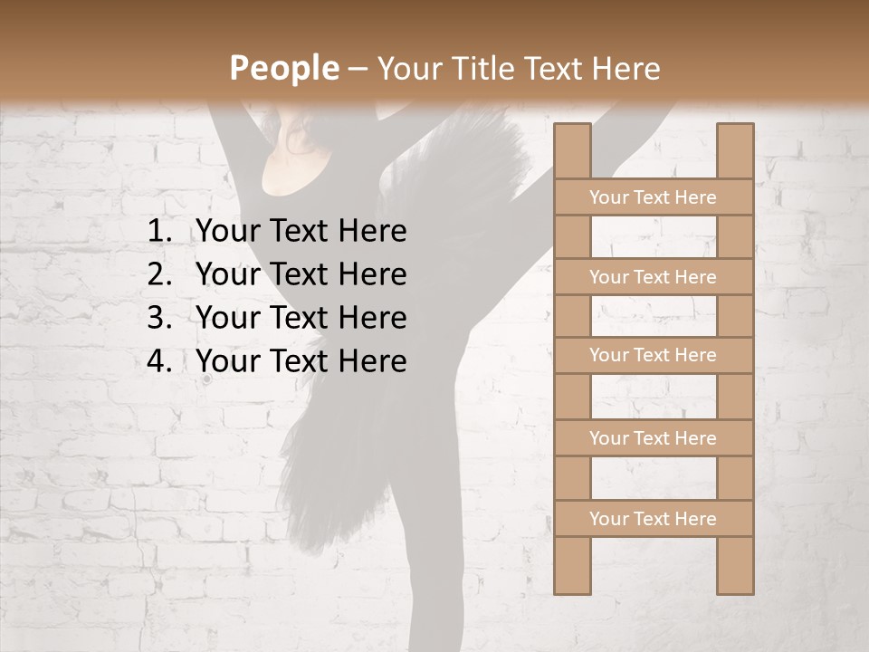 Female Ballerina Motion PowerPoint Template