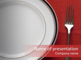 Elegance Dishware Cuisine PowerPoint Template