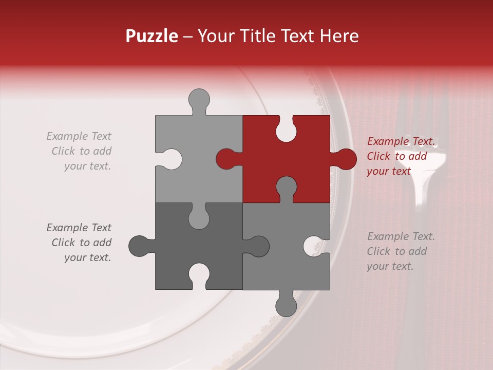 Elegance Dishware Cuisine PowerPoint Template