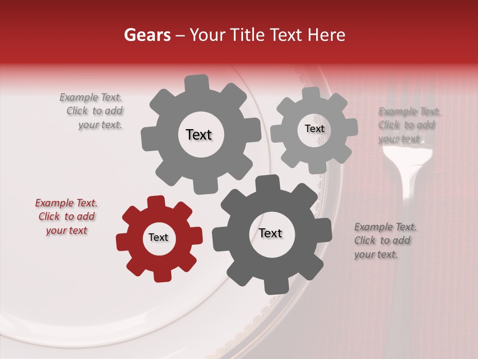 Elegance Dishware Cuisine PowerPoint Template