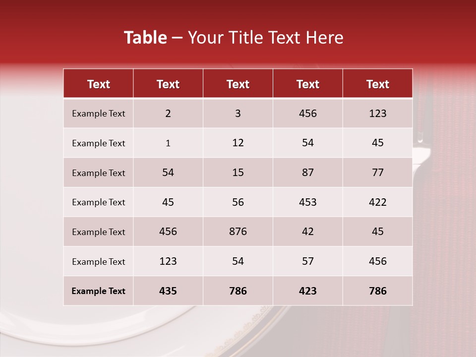 Elegance Dishware Cuisine PowerPoint Template