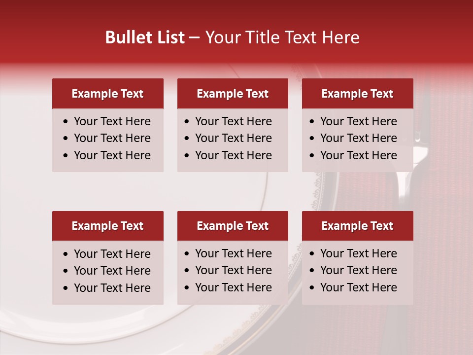 Elegance Dishware Cuisine PowerPoint Template