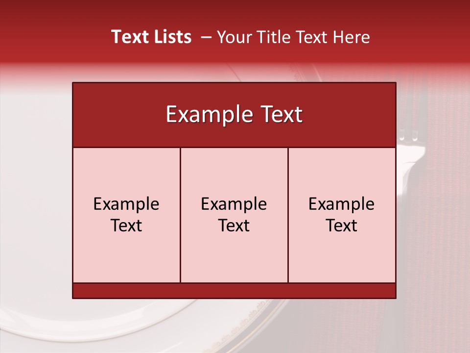 Elegance Dishware Cuisine PowerPoint Template