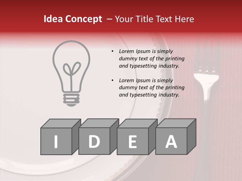 Elegance Dishware Cuisine PowerPoint Template