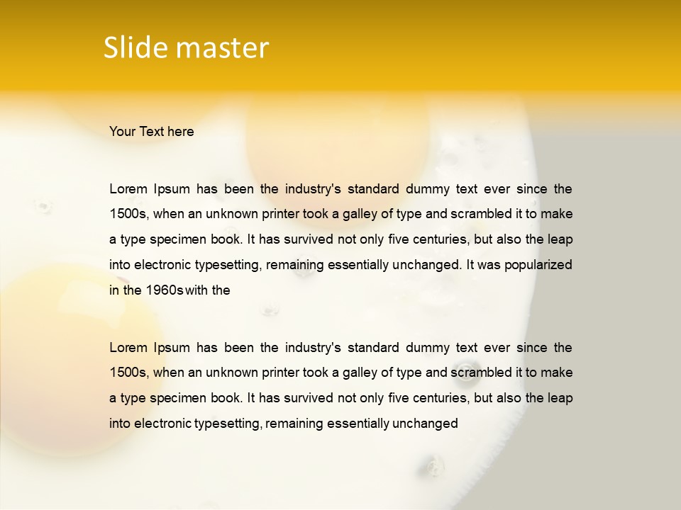 Diet Separated Morning PowerPoint Template