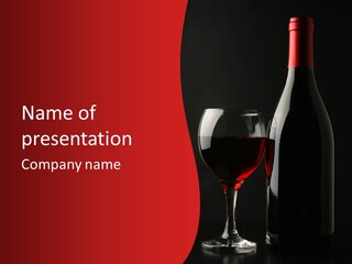 Copyspace Wineglass Alcohol PowerPoint Template