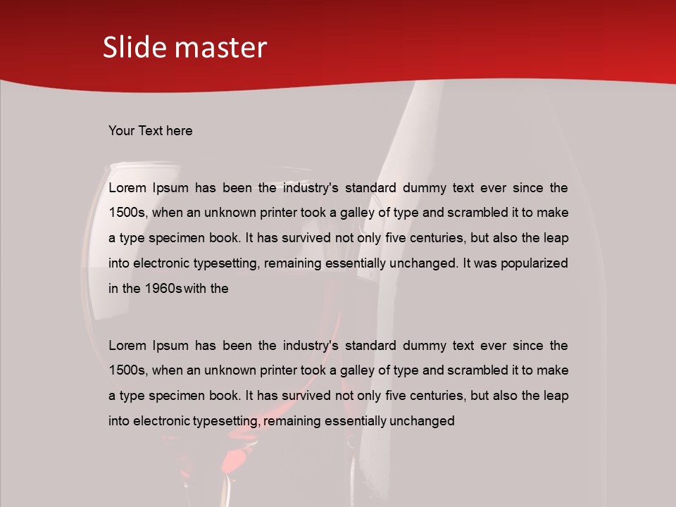 Copyspace Wineglass Alcohol PowerPoint Template