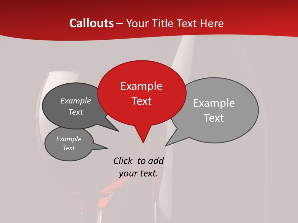 Copyspace Wineglass Alcohol PowerPoint Template