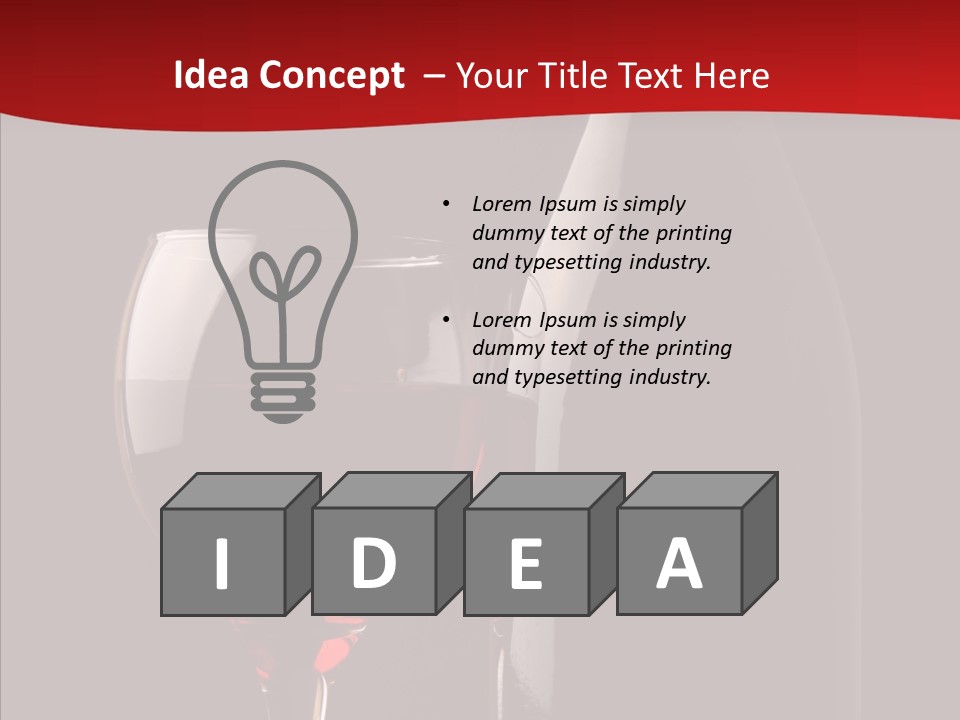 Copyspace Wineglass Alcohol PowerPoint Template