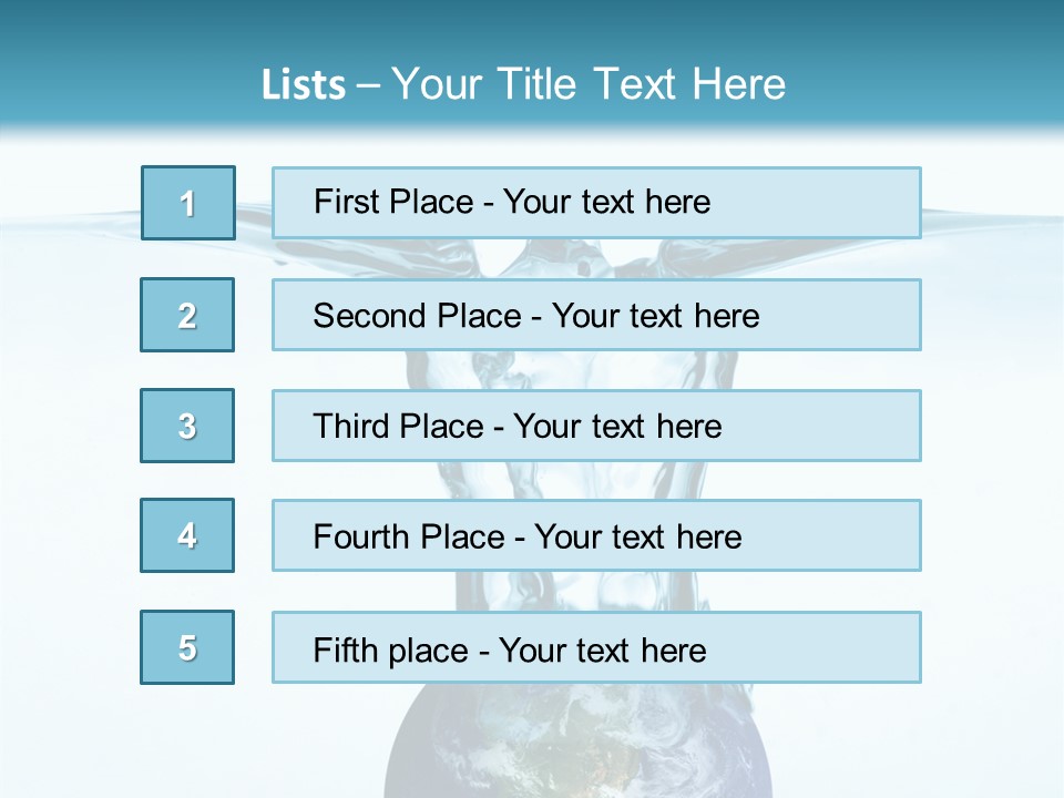 Drink Ecology Blue PowerPoint Template