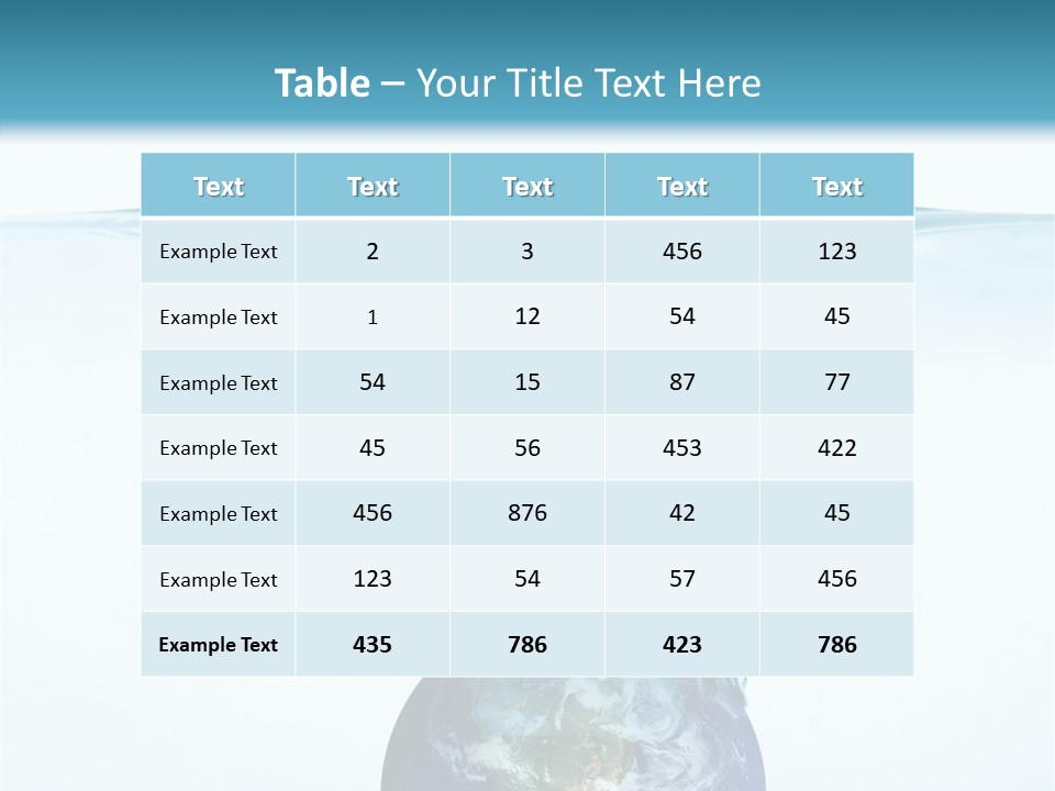 Drink Ecology Blue PowerPoint Template
