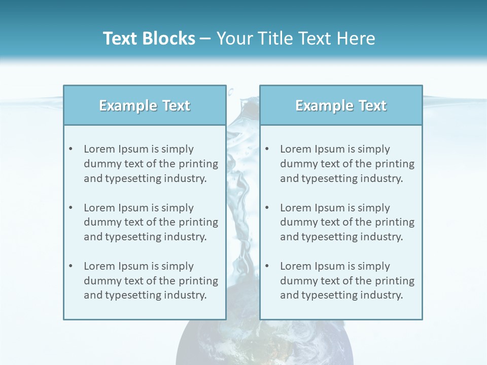 Drink Ecology Blue PowerPoint Template
