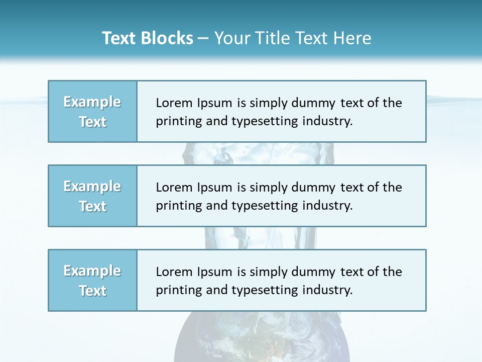 Drink Ecology Blue PowerPoint Template