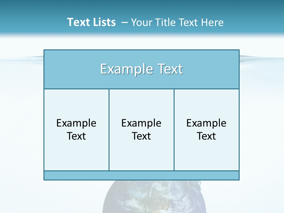 Drink Ecology Blue PowerPoint Template