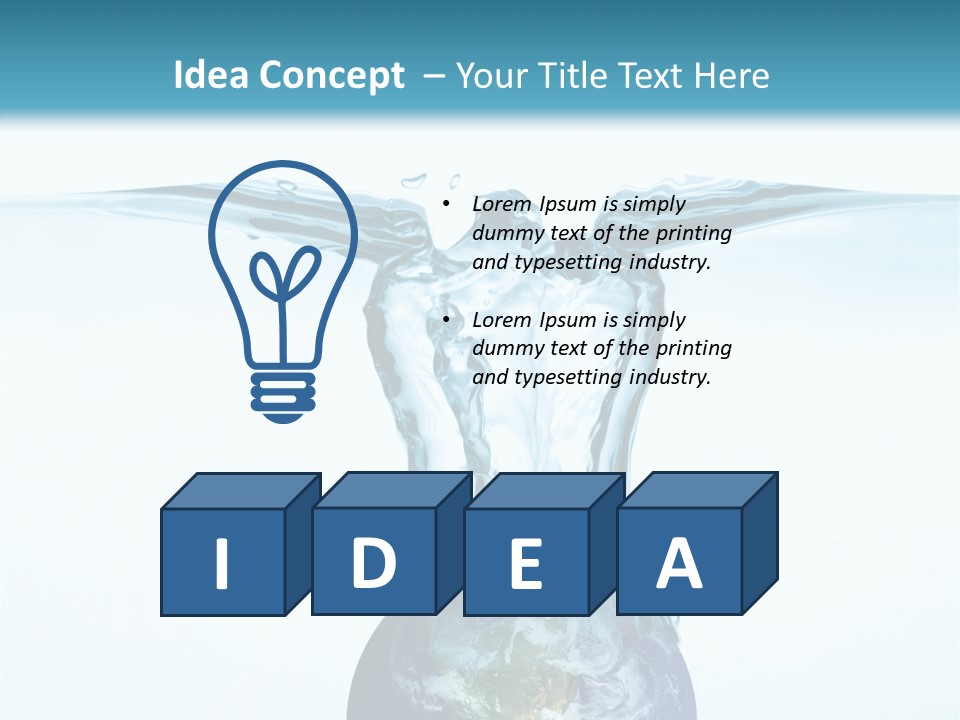Drink Ecology Blue PowerPoint Template