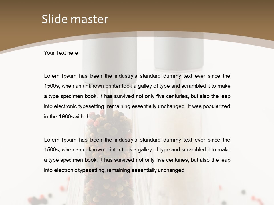 Design Close Up Kitchenware PowerPoint Template