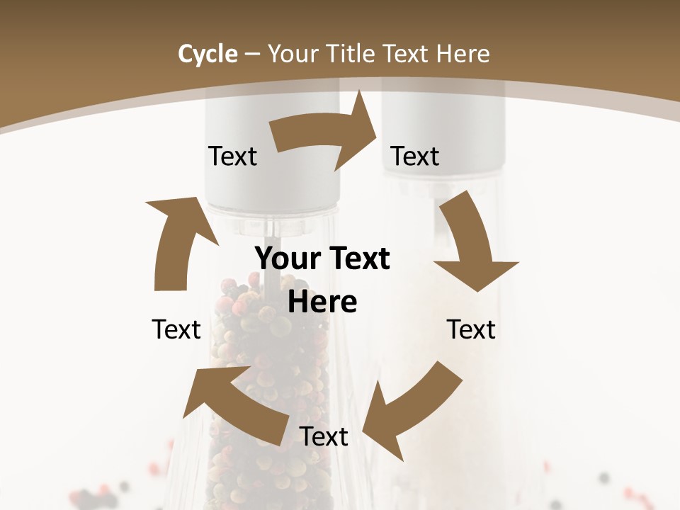 Design Close Up Kitchenware PowerPoint Template