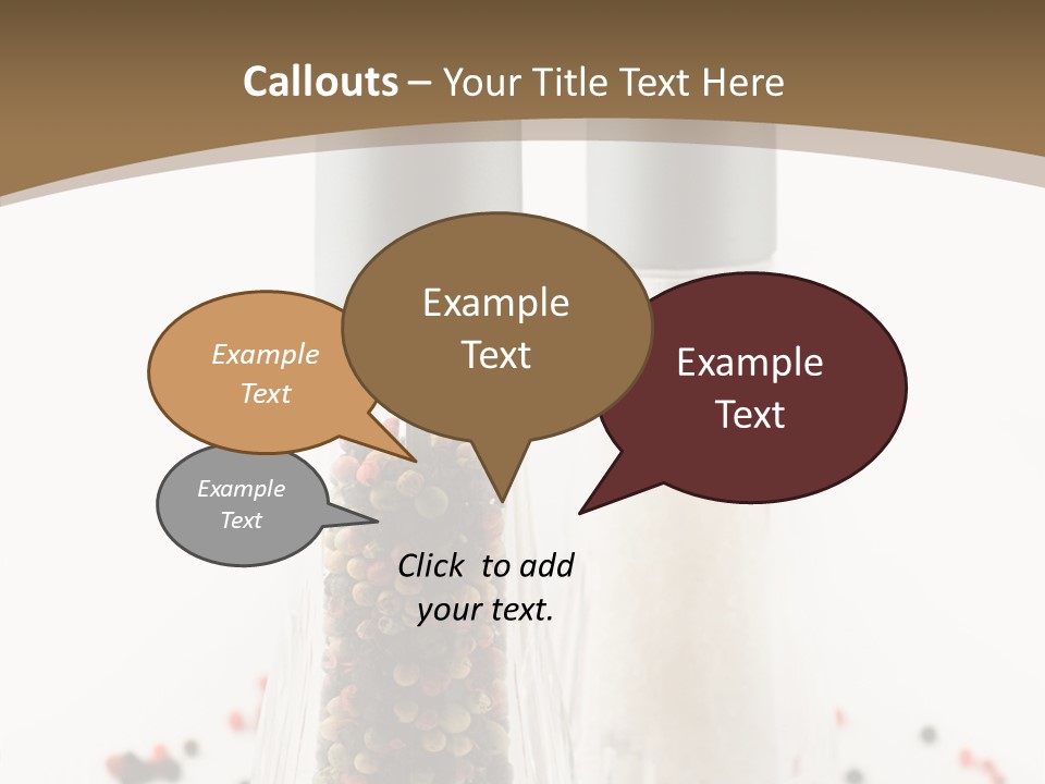 Design Close Up Kitchenware PowerPoint Template