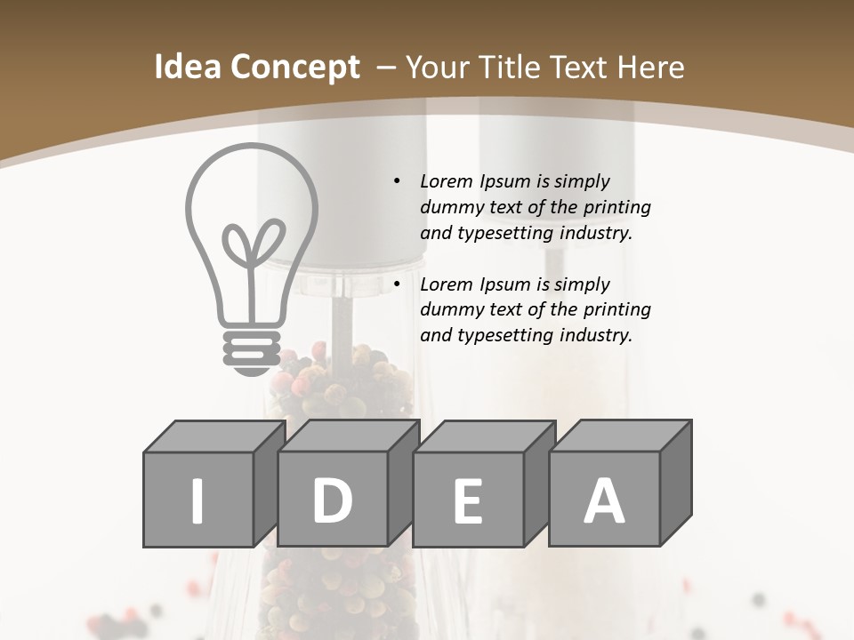 Design Close Up Kitchenware PowerPoint Template