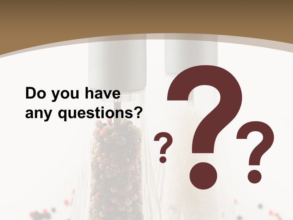 Design Close Up Kitchenware PowerPoint Template