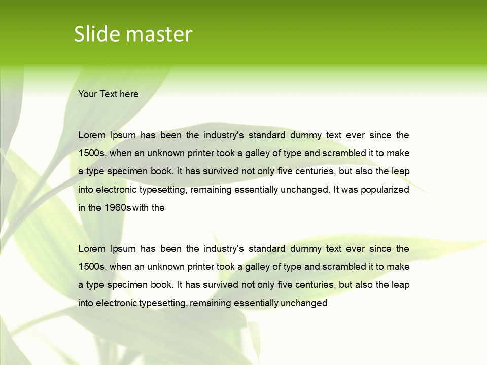 Peace Stalk Stem PowerPoint Template