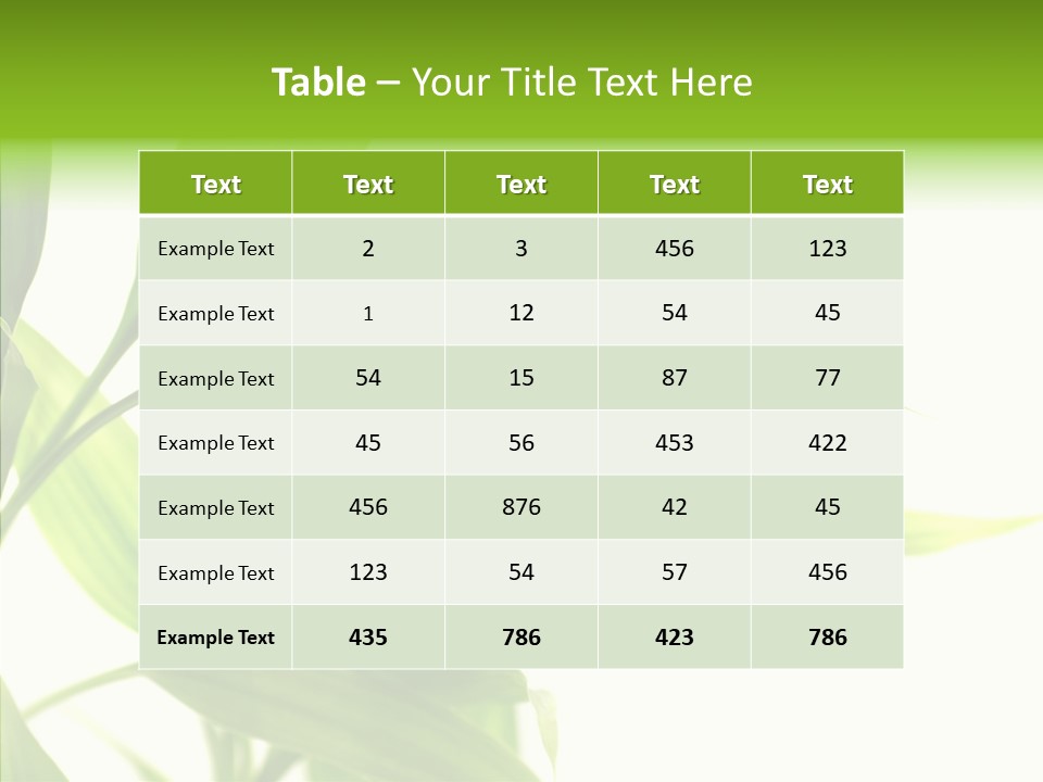 Peace Stalk Stem PowerPoint Template