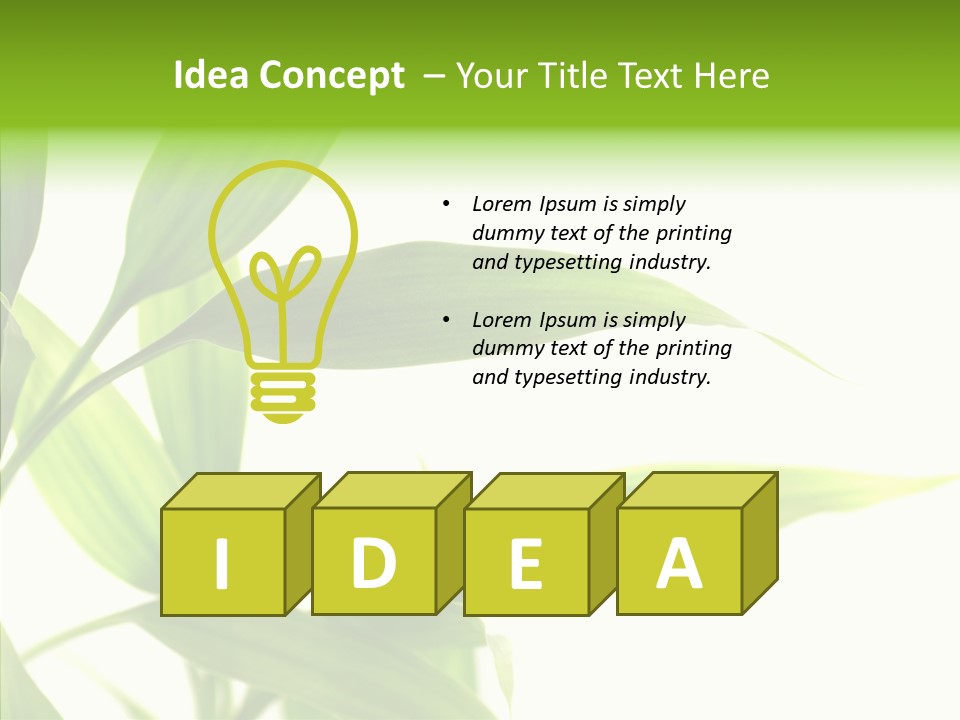 Peace Stalk Stem PowerPoint Template