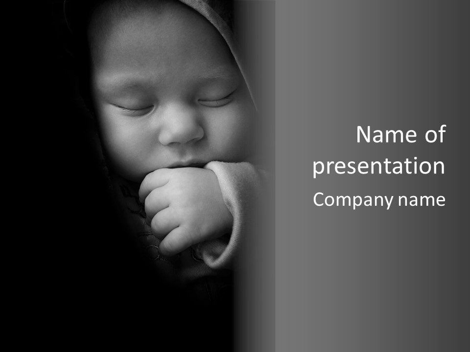Human Infant Down PowerPoint Template
