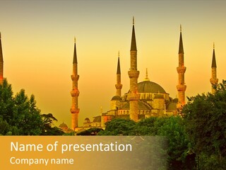 God Istanbul Twilight PowerPoint Template