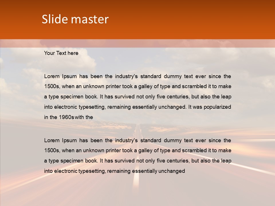 Landscape Horizon Automobile PowerPoint Template