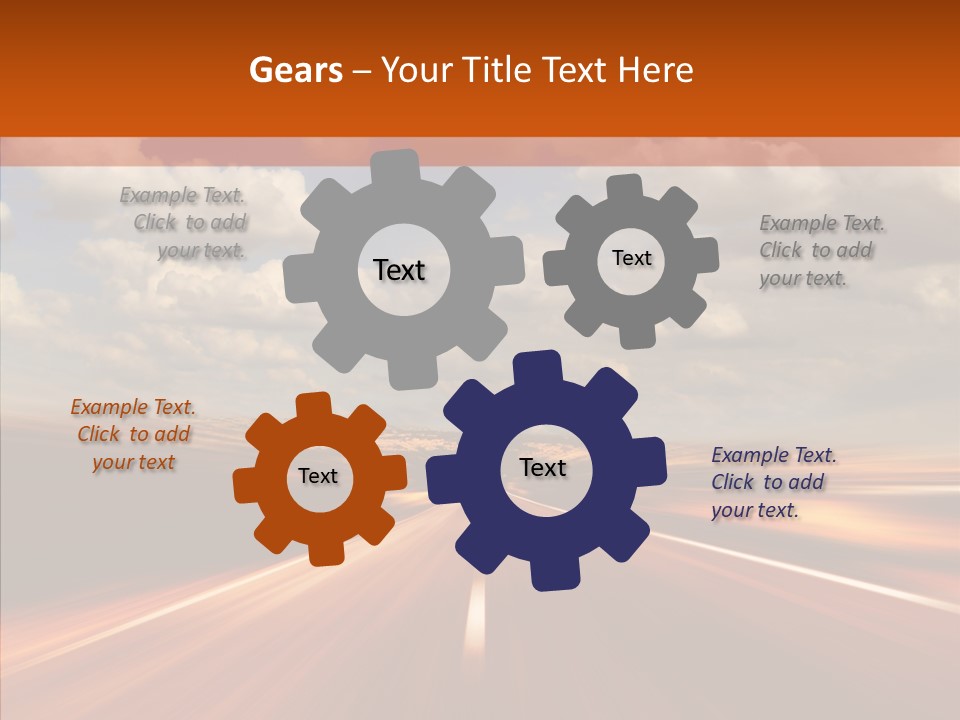 Landscape Horizon Automobile PowerPoint Template