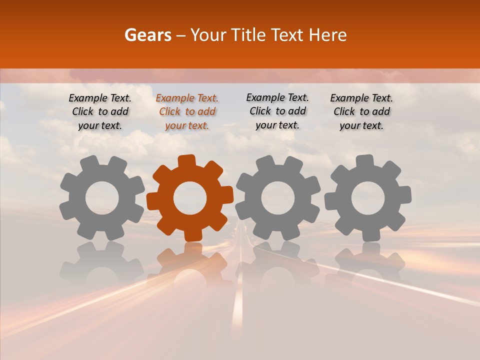 Landscape Horizon Automobile PowerPoint Template