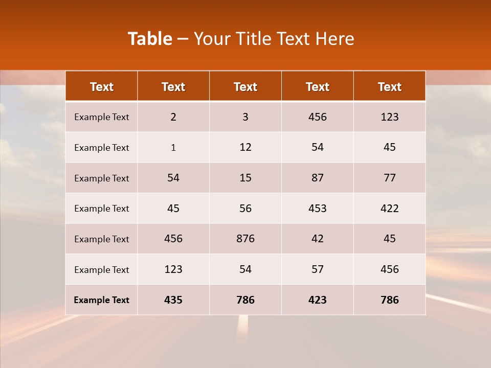 Landscape Horizon Automobile PowerPoint Template