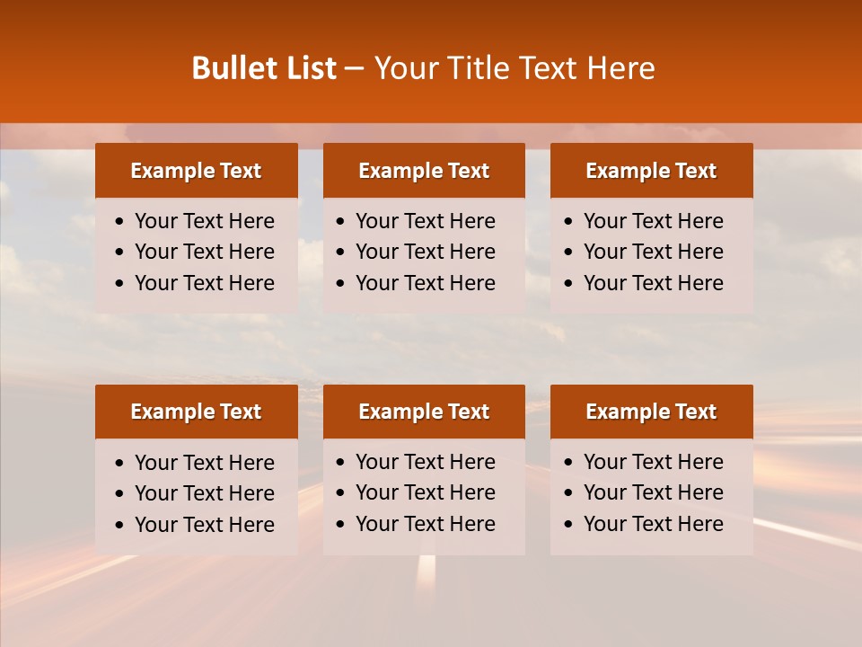 Landscape Horizon Automobile PowerPoint Template