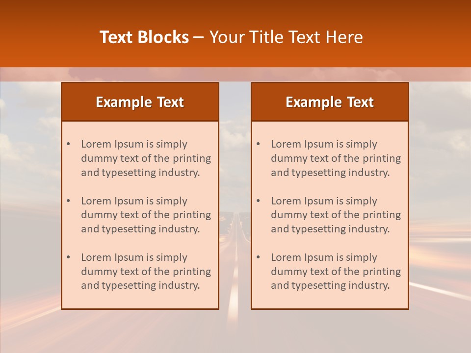 Landscape Horizon Automobile PowerPoint Template