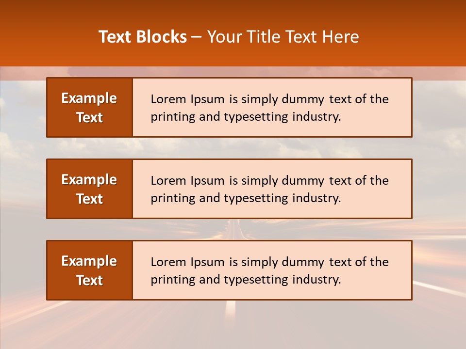 Landscape Horizon Automobile PowerPoint Template