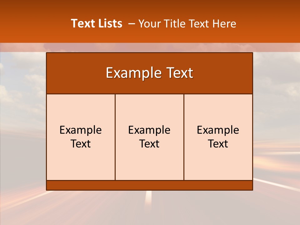 Landscape Horizon Automobile PowerPoint Template