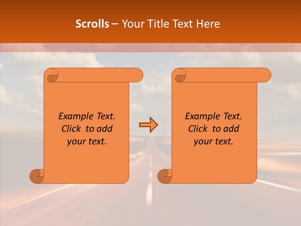 Landscape Horizon Automobile PowerPoint Template