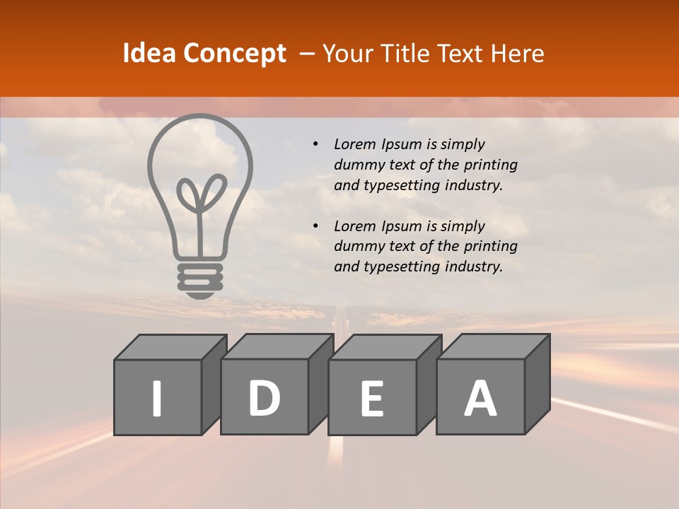 Landscape Horizon Automobile PowerPoint Template