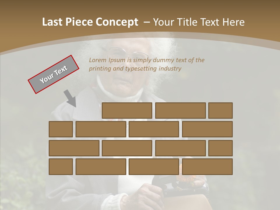 Woman Sadness Outdoors PowerPoint Template