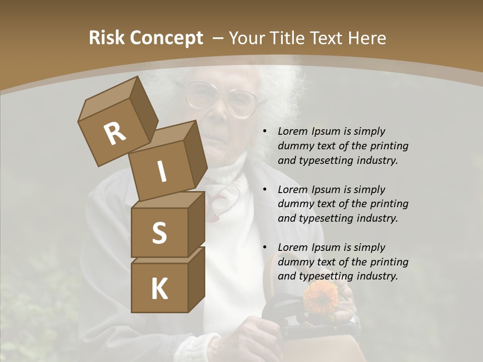 Woman Sadness Outdoors PowerPoint Template