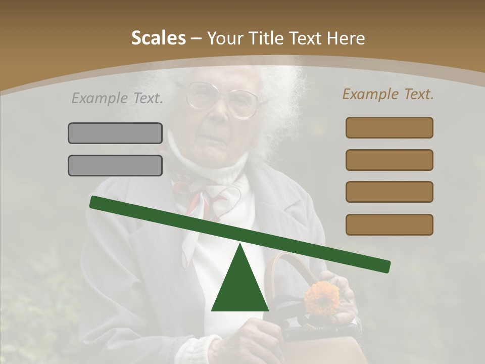 Woman Sadness Outdoors PowerPoint Template