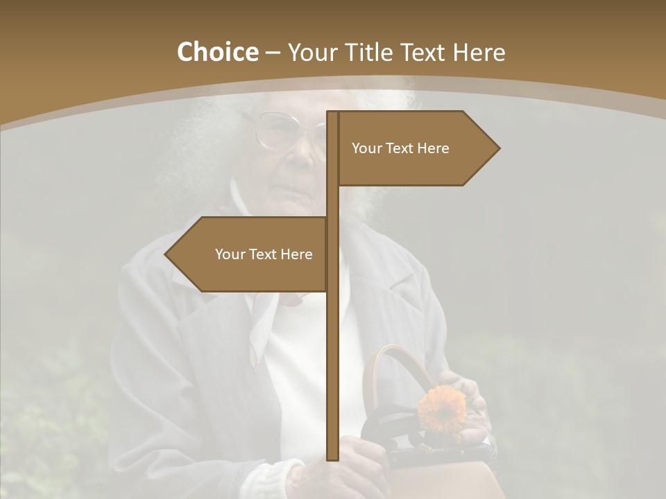 Woman Sadness Outdoors PowerPoint Template