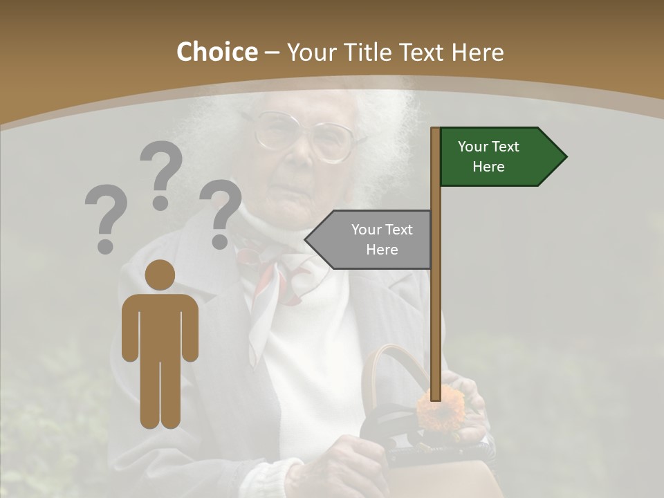 Woman Sadness Outdoors PowerPoint Template