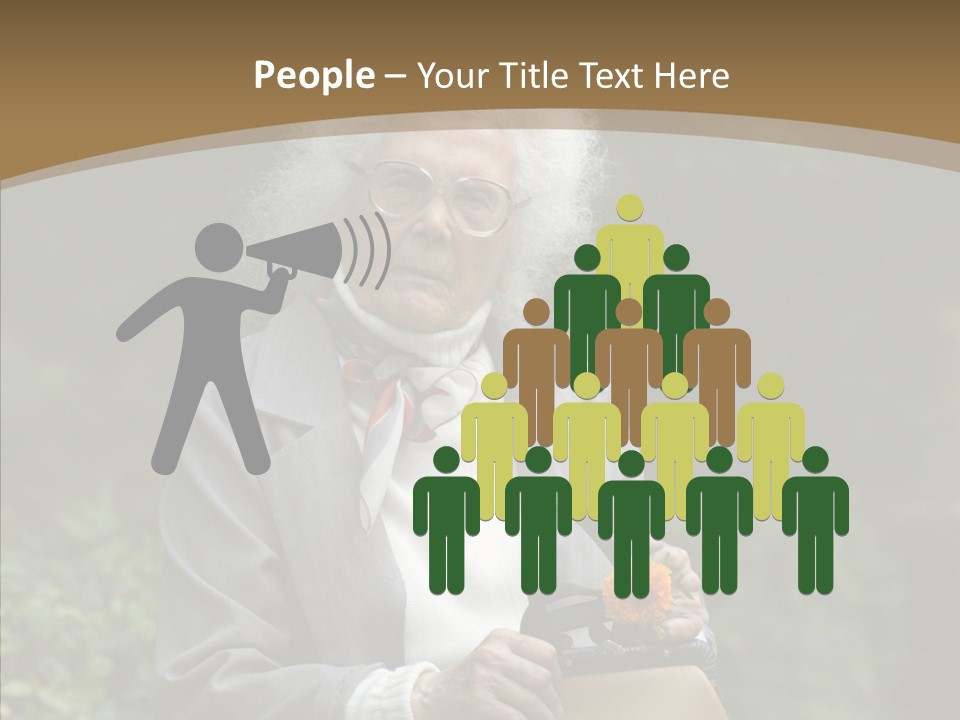 Woman Sadness Outdoors PowerPoint Template